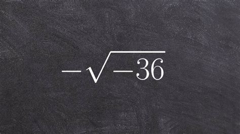Tutorial How To Simplify The Square Root Of A Negative Square Number