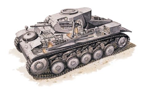 Panzer Ii Cutaway Drawing In High Quality