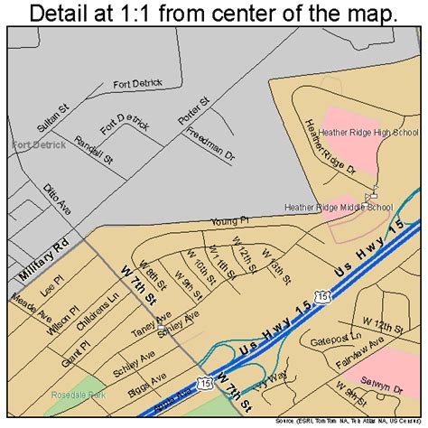 Frederick Maryland Street Map 2430325