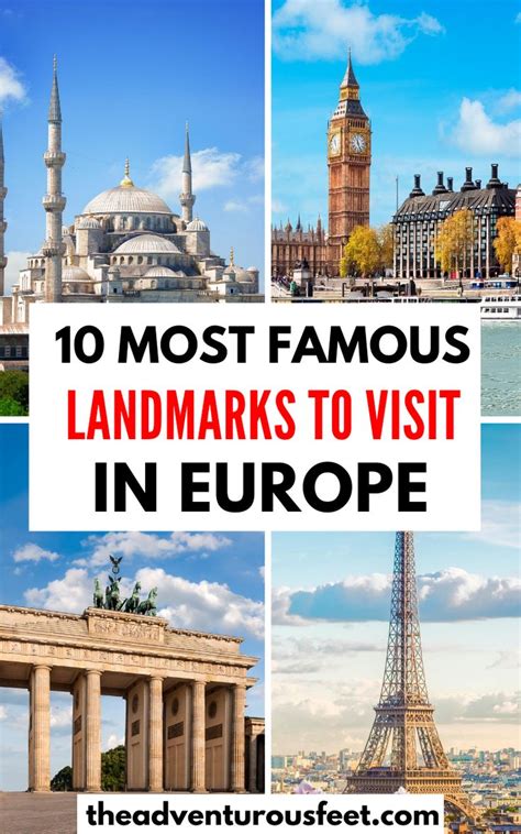 The Famous Landmarks In Europe With Text Overlay That Reads 10 Most