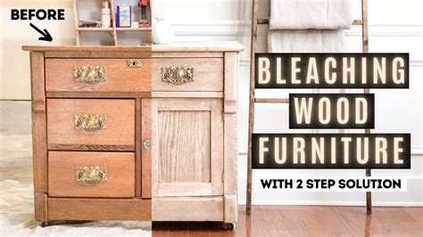 Diy Wood Bleaching Furniture Makeover Ashleigh Lauren Youtube