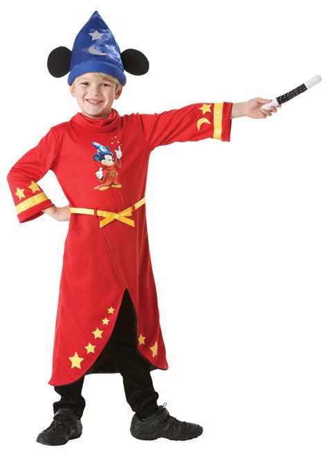 Mickey Mouse Boys Fantasia Disney Fancy Dress Kids Costume Outfit Hat