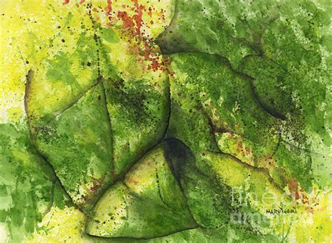 Abstract Leaf Painting By Mary Tuomi