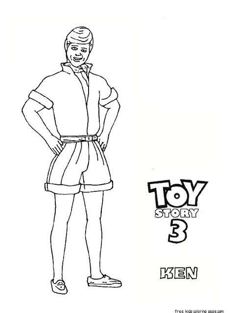 ken toy story   printable coloring pages  kidsfree printable