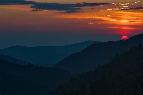 Sunset At The Smoky Mountain National Park Oc 4989x3265 Nature