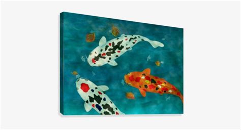 Playful Koi Fishes Original Acrylic Painting Canvas Playful Koi