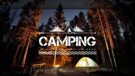 Camping Powerpoint Templates Multipurpose Design