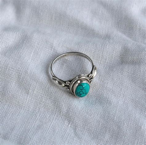 Sterling Silver Turquoise Ring Etsy Uk