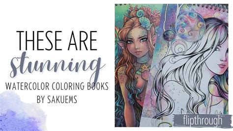 Gorgeous Watercolor Adult Coloring Books From Etsy Youtube