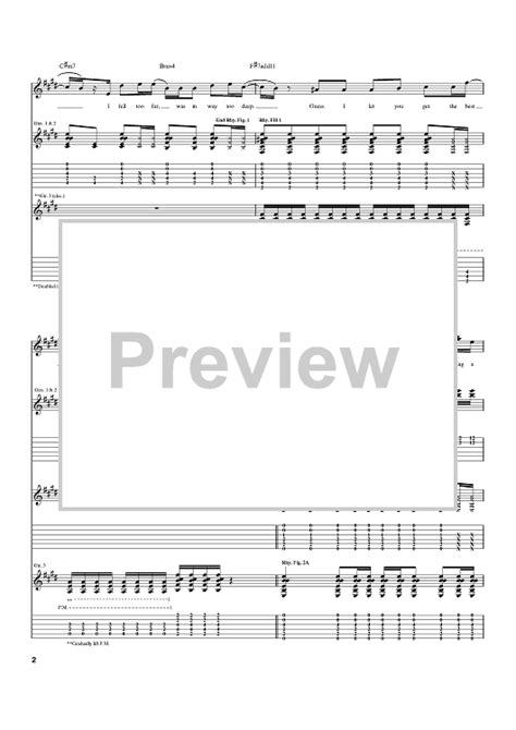 Over You Sheet Music By Daughtry For Guitar Tab Sheet Music Now