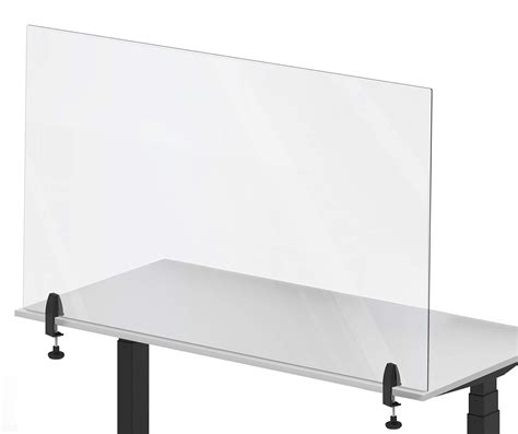 Buy Stand Steady Clear Desktop Panel Clamp On Protective Acrylic Shield Sneeze Guard Desk