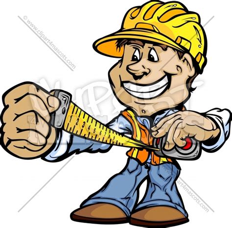 Construction Worker Graphic Vector Cartoon