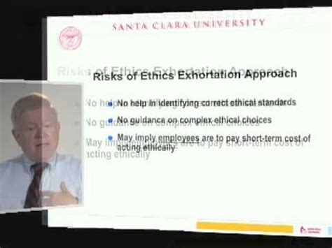 Strategies For Managing Ethics Markkula Center For Applied Ethics Youtube