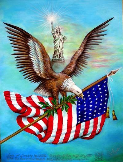 Lady Liberty Eagle And American Flag By Sofiametalqueen On Deviantart