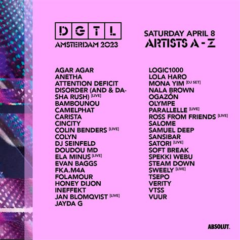 Dgtl Amsterdam Drops Lineup For 2023 Edition Edm Identity