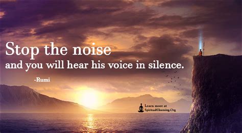 Stop The Noise And You Will Hear His Voice In Silence