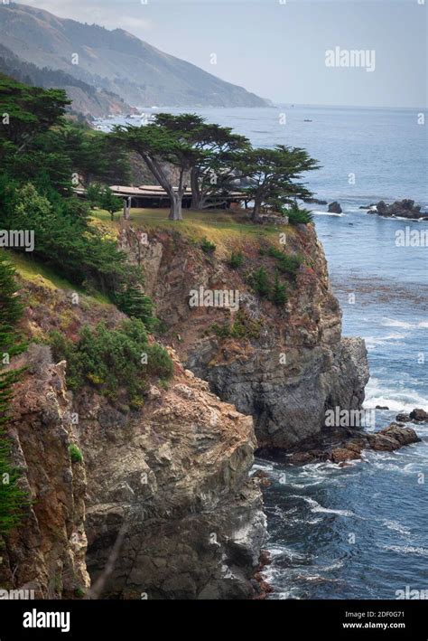 A House Built On A Cliff Overlooking The Pacific Ocean In Big Sur