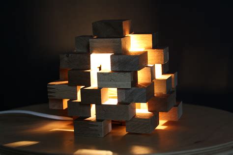Diy Klötzchen Lampe Aus Holz Schereleimpapier Diy Blog Für Wohnen