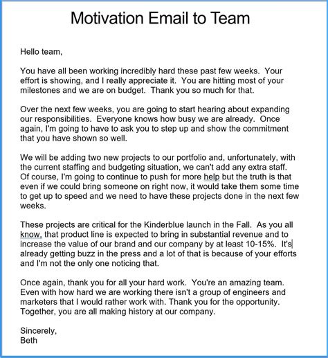 Motivation Letter For Employee Templates Samples With Examples Hot