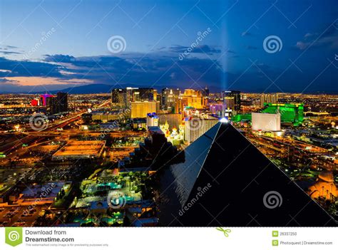 Aerial View Of Las Vegas At Night Editorial Image Image