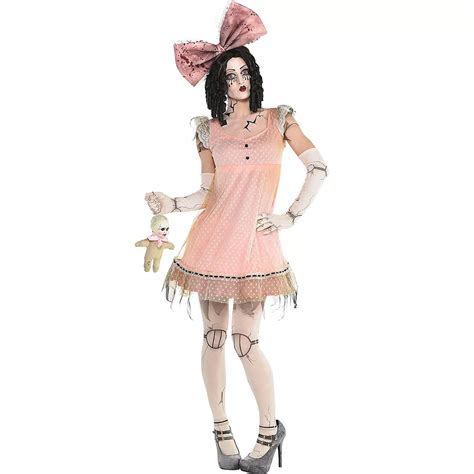 Womens Pink Creepy Doll Dress Party City