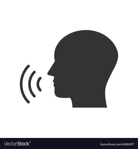 Head Talk Speaking Icon Royalty Free Vector Image
