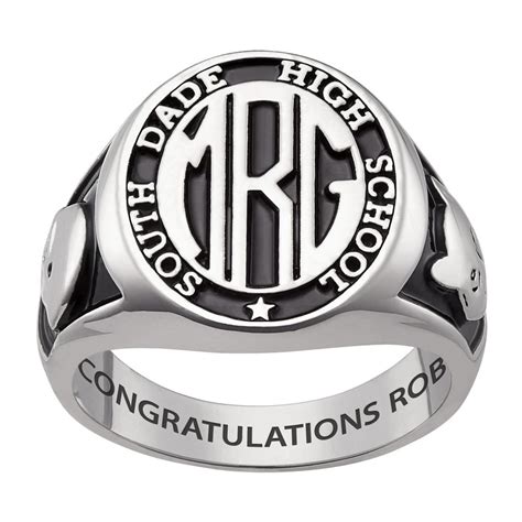 Freestyle Class Rings Personalized Mens Celebrium Signet Oval Class