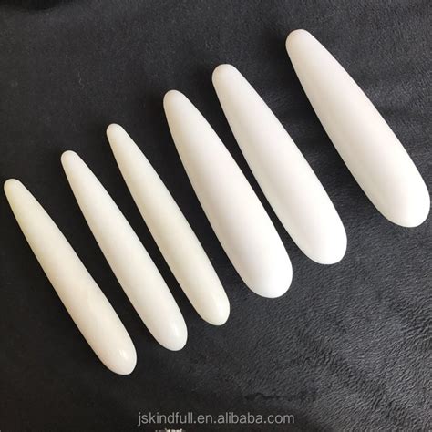 Natural Smooth White Marble Jade Dildo Vibrator Crystal Massage Wands