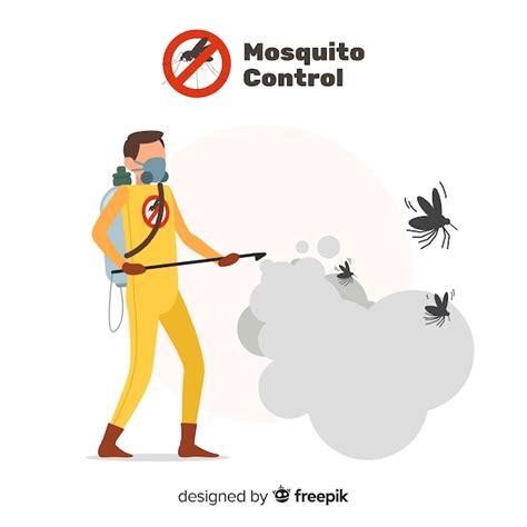 Creative Mosquito Control Concept Free Vector