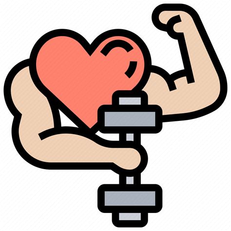 Cardio Exercise Fitness Heart Strong Icon Download On Iconfinder
