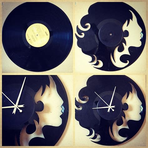 my girlfriend makes clocks out of vinyl records here s her latest design imgur