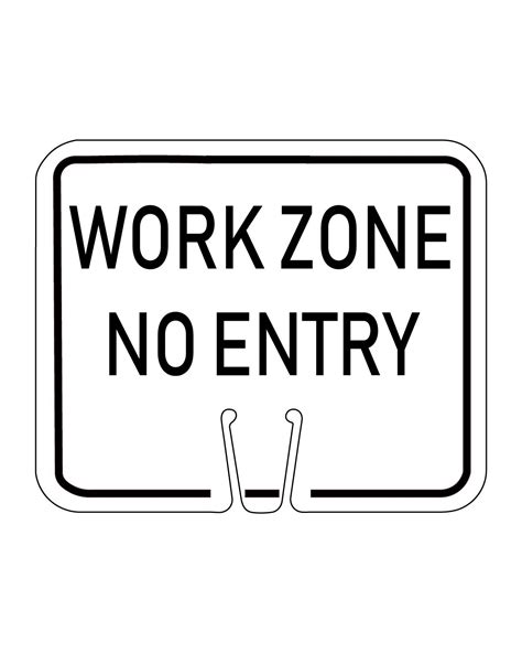 Traffic Cone Sign Work Zone No Entry Traffic Cones For Less