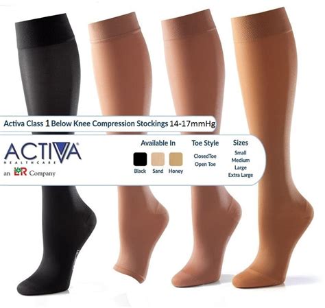 actilymph b knee compression stockings class 1 18 21mmhg medicaldressings