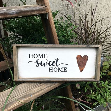 Home Sweet Home Framed Wooden Sign Woodticks Woodn Signs