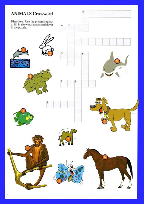 Animals Word Games For Kids Printable