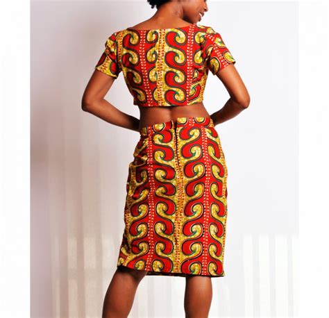 Ankara Skirt Top Crop Top African Print Skirt Set
