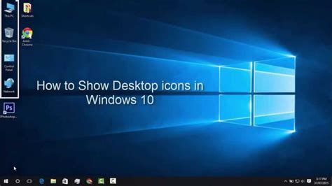 Your windows 10 icons may be hidden, the second step you can take is to show desktop icons in windows 10 through settings. How to Show Desktop Icons in Windows 10 - YouTube