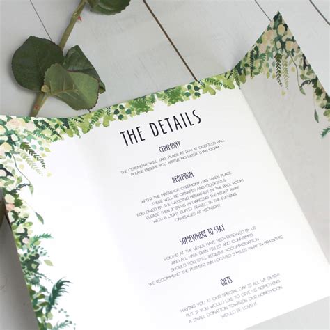 Floral Arch Wedding Invitation Gate Fold By Beija Flor Studio