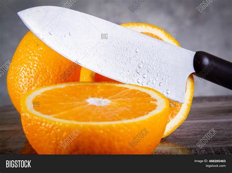 Slicing Oranges Side Image And Photo Free Trial Bigstock