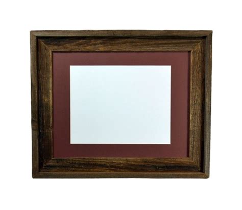 11x14 Natural Dark Wood Frame With Mat For 8x10 Pictures Or Prints