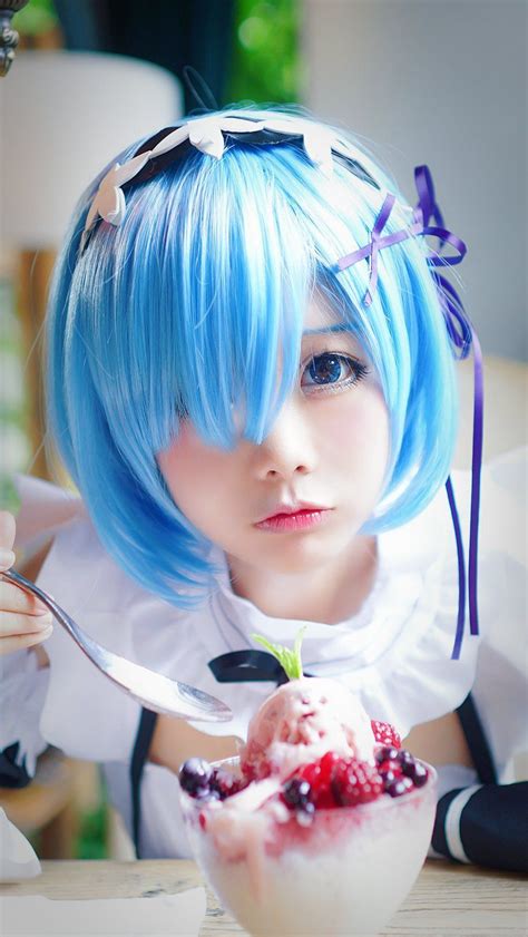 Cosplays Rem レム Rezero Kara Hajimeru Isekai Seikatsu Cosplay Dễ