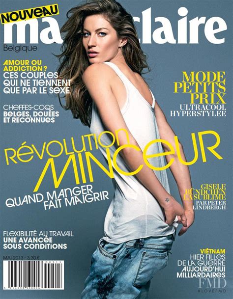 Cover Of Marie Claire Belgium With Gisele Bundchen May 2013 Id 25439 Magazines The Fmd