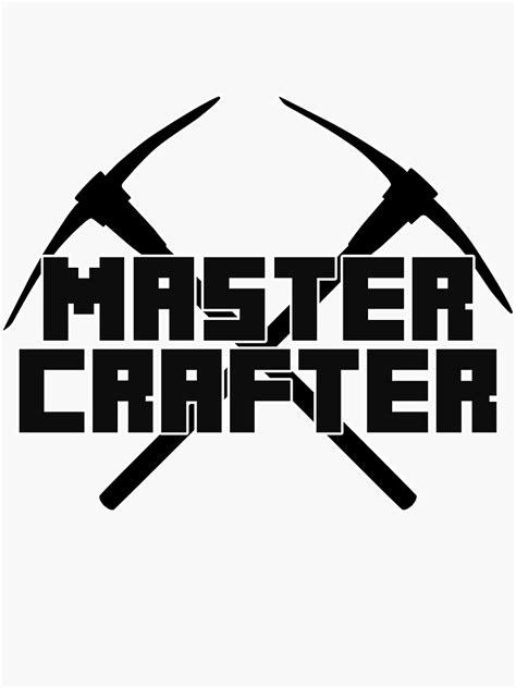 Minecraft Master Crafter Sticker For Sale By Mbublitz Redbubble
