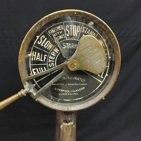 Vintage Ship Telegraph Throttle Brass Built By A Robinson And Co