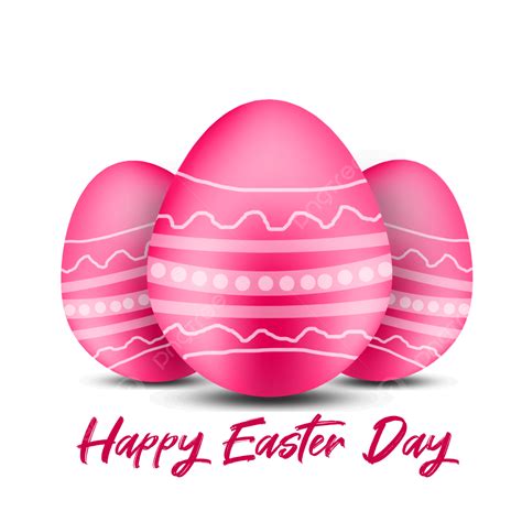 Happy Easter Egg White Transparent Pink Easter Eggs For Happy Day