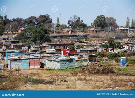 Slum In Soweto A Township Of Johannesburg Stock Image Image Of