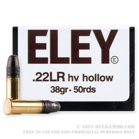 50 Rounds Of Bulk 22 Lr Ammo By Eley 38gr Hp