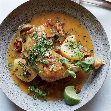 Coconut Braised Chicken With Chorizo And Potatoes Recipe Cj Jacobson