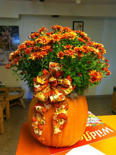 Another Twist On Decorating With Pumpkins And Mums Courtesy Of Our