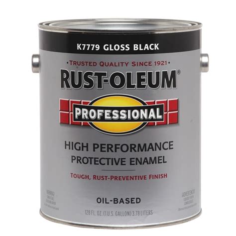 Shop Rust Oleum Professional Blackgloss Enamel Interiorexterior Paint